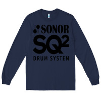 Navy Sonor Drum Long Sleeve Tee - linhVisuals