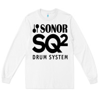 White Sonor Drum Long Sleeve Tee - linhVisuals