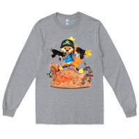 Heather Grey conker the squirrel, bad, video game, game, green, squirel Long Sleeve Tee - linhVisuals