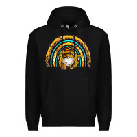 Black western bee gnomes sunflowers beehive honeycomb leopard turquoise sera Premium Hoodie - Artiststas
