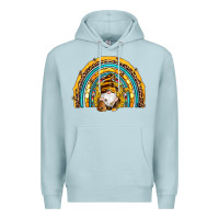 Blue Mist western bee gnomes sunflowers beehive honeycomb leopard turquoise sera Premium Hoodie - Artiststas