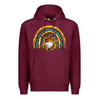 Burgundy western bee gnomes sunflowers beehive honeycomb leopard turquoise sera Premium Hoodie - Artiststas