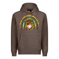 Coffee western bee gnomes sunflowers beehive honeycomb leopard turquoise sera Premium Hoodie - Artiststas