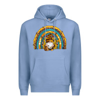 Colony Blue western bee gnomes sunflowers beehive honeycomb leopard turquoise sera Premium Hoodie - Artiststas
