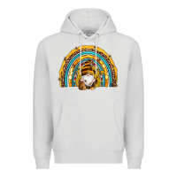 Dove Grey western bee gnomes sunflowers beehive honeycomb leopard turquoise sera Premium Hoodie - Artiststas