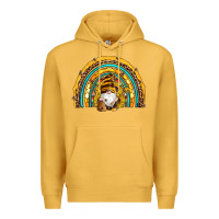 Mustard western bee gnomes sunflowers beehive honeycomb leopard turquoise sera Premium Hoodie - Artiststas