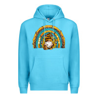 Ocean Blue western bee gnomes sunflowers beehive honeycomb leopard turquoise sera Premium Hoodie - Artiststas