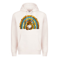 Pale Pink western bee gnomes sunflowers beehive honeycomb leopard turquoise sera Premium Hoodie - Artiststas
