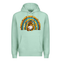 Western Bee Gnomes Sunflowers Beehive Honeycomb Leopard Turquoise Sera Premium Hoodie | Teevron