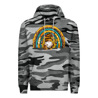 Slate Camo western bee gnomes sunflowers beehive honeycomb leopard turquoise sera Premium Hoodie - Artiststas