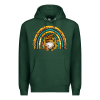 Sports Green western bee gnomes sunflowers beehive honeycomb leopard turquoise sera Premium Hoodie - Artiststas
