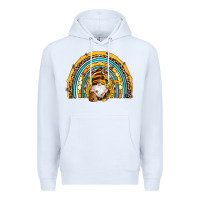White western bee gnomes sunflowers beehive honeycomb leopard turquoise sera Premium Hoodie - Artiststas