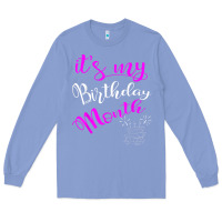 Colony Blue it's my birthday month party Long Sleeve Tee - linhVisuals