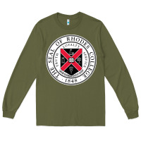 Army Green Rhodes College Long Sleeve Tee - linhVisuals