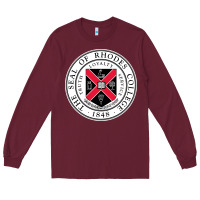 Burgundy Rhodes College Long Sleeve Tee - linhVisuals