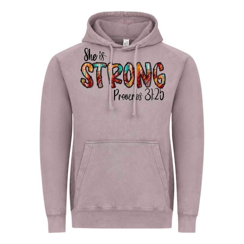 She Is Strong Provebs Vintage Hoodie by CowhideDigitalArt | Teevron