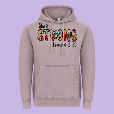 She Is Strong Provebs Vintage Hoodie Designed By Cowhidedigitalart