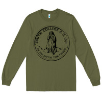 Army Green Smith College Long Sleeve Tee - linhVisuals