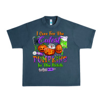 Midnight Navy i care for the cutest pumpkins in the patch Urban Heavy Tee - BundleAndBundleShop