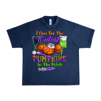 Navy i care for the cutest pumpkins in the patch Urban Heavy Tee - BundleAndBundleShop