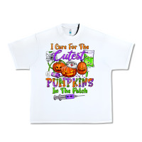 White i care for the cutest pumpkins in the patch Urban Heavy Tee - BundleAndBundleShop