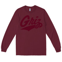Burgundy montana griz basketball Long Sleeve Tee - linhVisuals