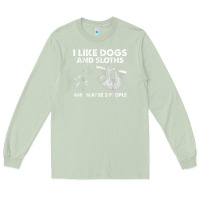 Matcha i like dogs and sloths and maybe 3 people funny animals Long Sleeve Tee - linhVisuals