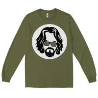 Army Green big lebowski Long Sleeve Tee - linhVisuals