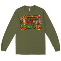 Army Green summer time Long Sleeve Tee - CowhideDigitalArt