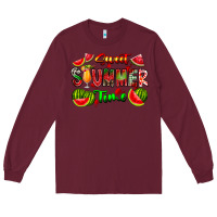 Burgundy summer time Long Sleeve Tee - CowhideDigitalArt