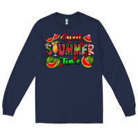 Navy summer time Long Sleeve Tee - CowhideDigitalArt