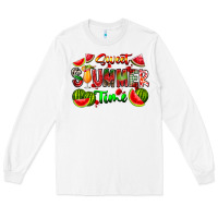 White summer time Long Sleeve Tee - CowhideDigitalArt