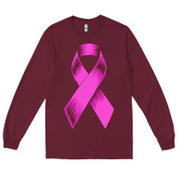 Burgundy breast cancer t  shirt breast cancer care pink ribbon    breast cancer Long Sleeve Tee - linhVisuals