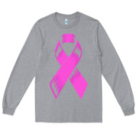 Heather Grey breast cancer t  shirt breast cancer care pink ribbon    breast cancer Long Sleeve Tee - linhVisuals