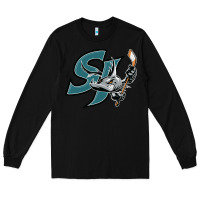 Black the-san-jose-barracuda-pen Long Sleeve Tee - linhVisuals