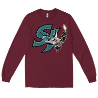 Burgundy the-san-jose-barracuda-pen Long Sleeve Tee - linhVisuals