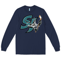 Navy the-san-jose-barracuda-pen Long Sleeve Tee - linhVisuals