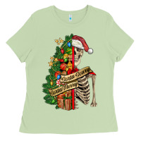 Matcha sorta merry sorta scary skeleton Ladies Tee - FaDigitalArtStudio