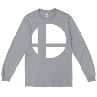 Heather Grey super smash bros Long Sleeve Tee - linhVisuals