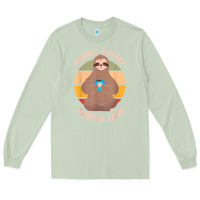 Matcha inhale coffee exhale love sloth namaste yoga lover Long Sleeve Tee - linhVisuals