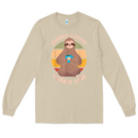 Mushroom inhale coffee exhale love sloth namaste yoga lover Long Sleeve Tee - linhVisuals