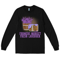 Black Farmers Market Fresh Lavender Long Sleeve Tee - linhVisuals