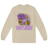 Mushroom Farmers Market Fresh Lavender Long Sleeve Tee - linhVisuals