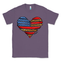 Lavender american leopard brushstroke heart Classic Tee - Jasminsmagicworld