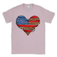 Lilac american leopard brushstroke heart Classic Tee - Jasminsmagicworld