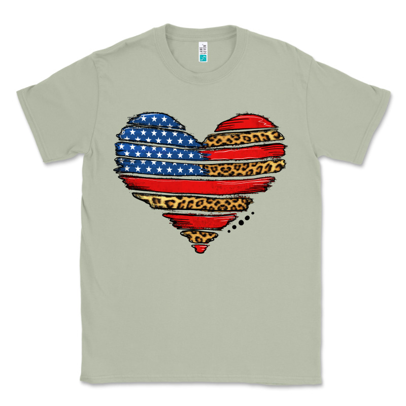 American Leopard Brushstroke Heart Classic Tee by Jasminsmagicworld | Teevron