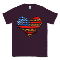 Plum american leopard brushstroke heart Classic Tee - Jasminsmagicworld