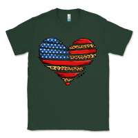Sports Green american leopard brushstroke heart Classic Tee - Jasminsmagicworld