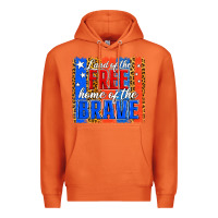 Carrot land of the free th of july brushstroke Premium Hoodie - Jasminsmagicworld
