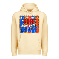 Pina Colada land of the free th of july brushstroke Premium Hoodie - Jasminsmagicworld
